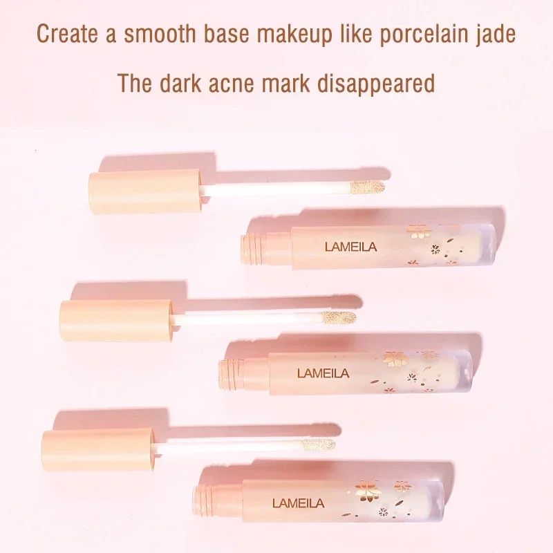 Liquid Concealer 3 Colors Liquid Concealer High Covering Moisturizing Oil Control Foundation Invisible Pores Dark Circles Freckle Face Makeup