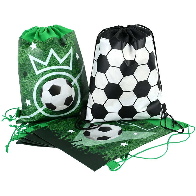 1/3pcs Non-woven Fabrics Soccer Drawstring Bags Birthday Party Boys Girls Favors Football Drawstring Bag Theme Party Supplies