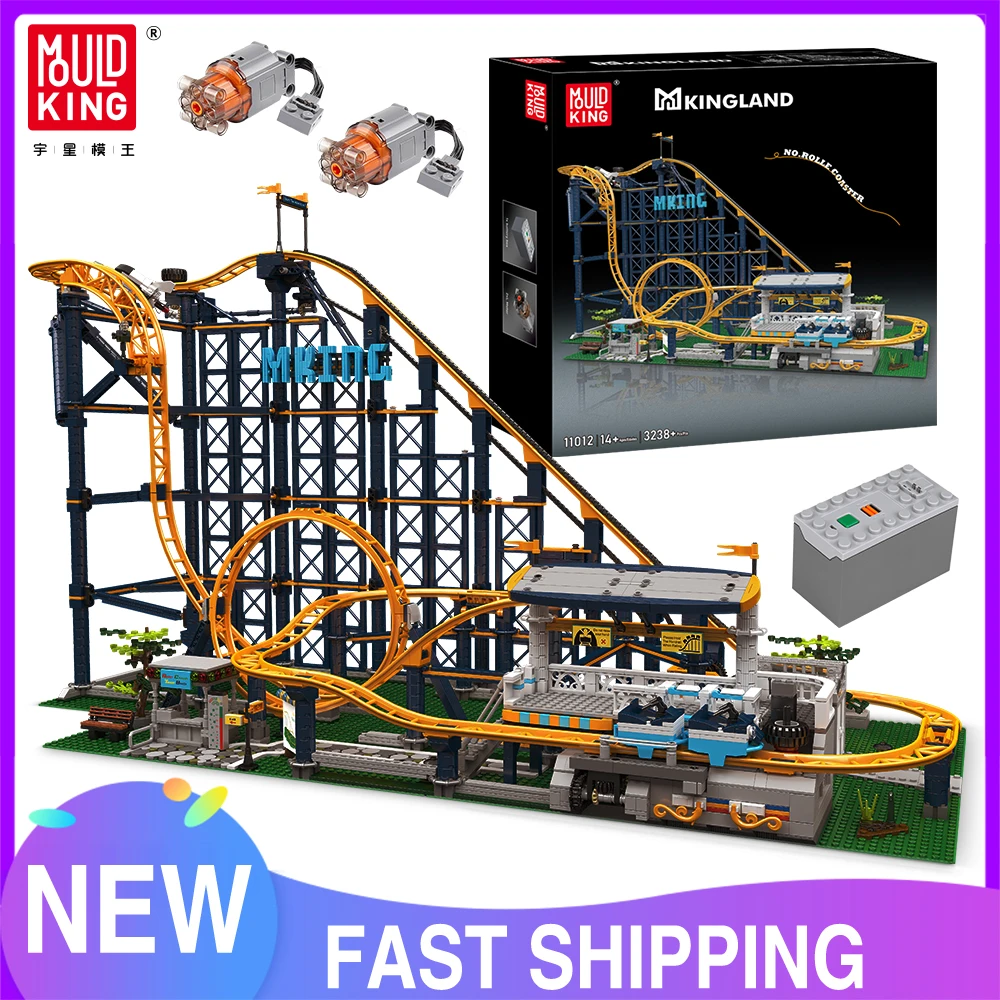 Mold King 11012 Creative Building Block Motorizzato Rolle Loop Coaster Model Toys Compatibile Con 10303 Set Regalo Di Natale Per Bambini