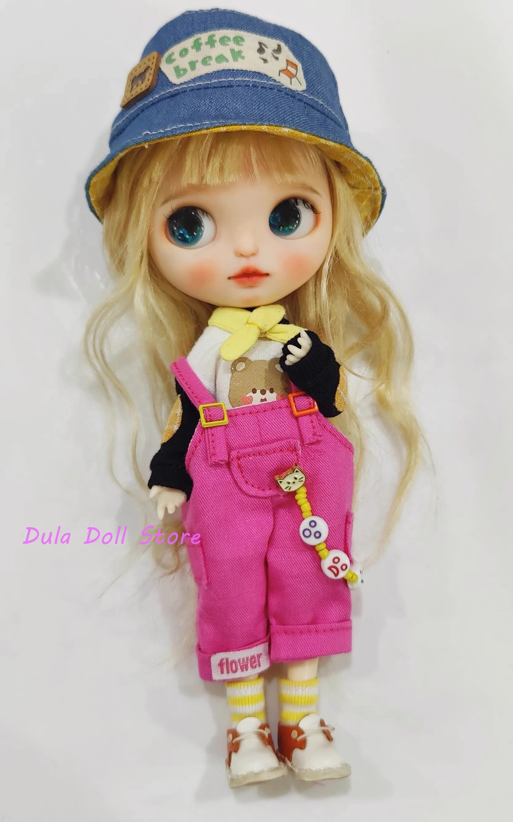 

Dula Doll Clothes Dress Pink dopamine bib pants set skirt Ob11 gsc Doll Accessories