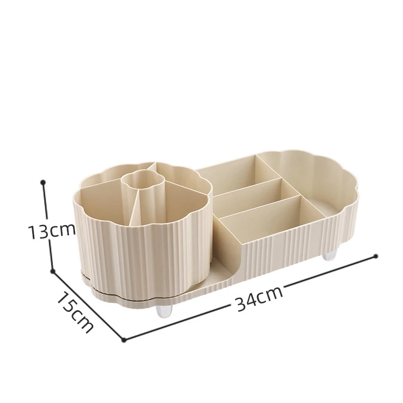 NEW Cosmetics Storage Box Rotating Pen Holder Vanity Table Desktop Makeup Brush Organizer Lipstick Eyeshadow Powder Puff Shelf 6