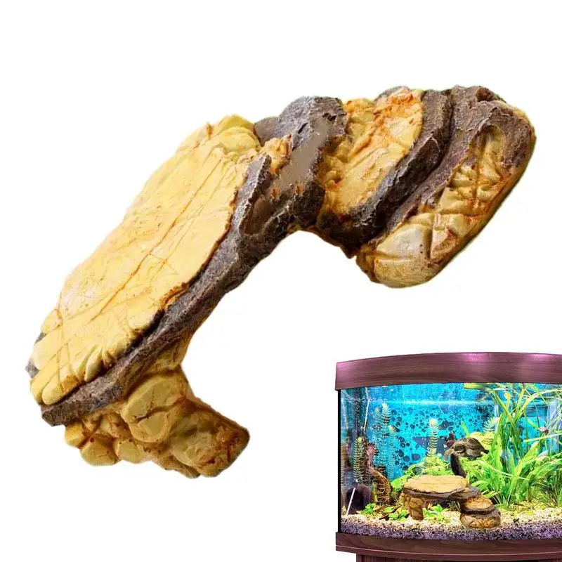 

Aquarium Decoration Cave Turtle Shrimp Reptile Fish Tank Hideout Hollow Trunk Log Landscaping Ornament Aquarium Accessories
