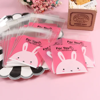 투명 OPP 자체 접착 가방, 캔디 쿠키 포장 가방, 소기업 선물 쥬얼리 파우치, 도매 플라스틱 가방, 7x10cm, 100 개