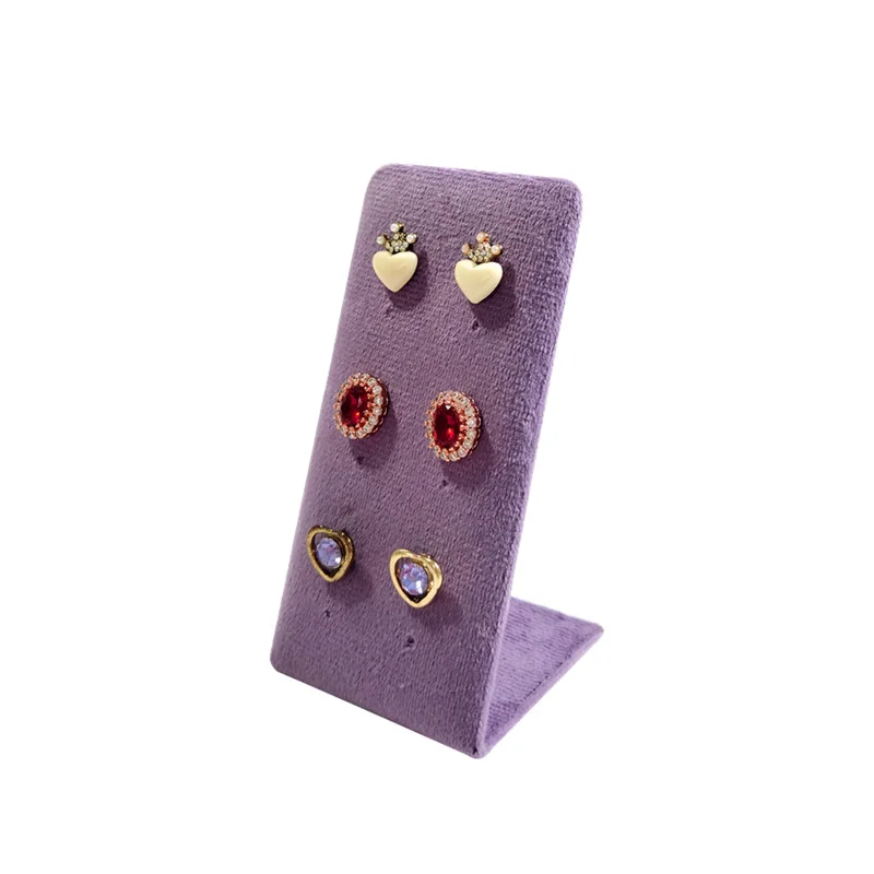 Benutzerdefinierte Farbe Ohrstecker Display Rack 12 Löcher Ohrringe Halter Schmuck Organizer L-förmigen Ohrring Display Ständer 1 stücke – Detail 14