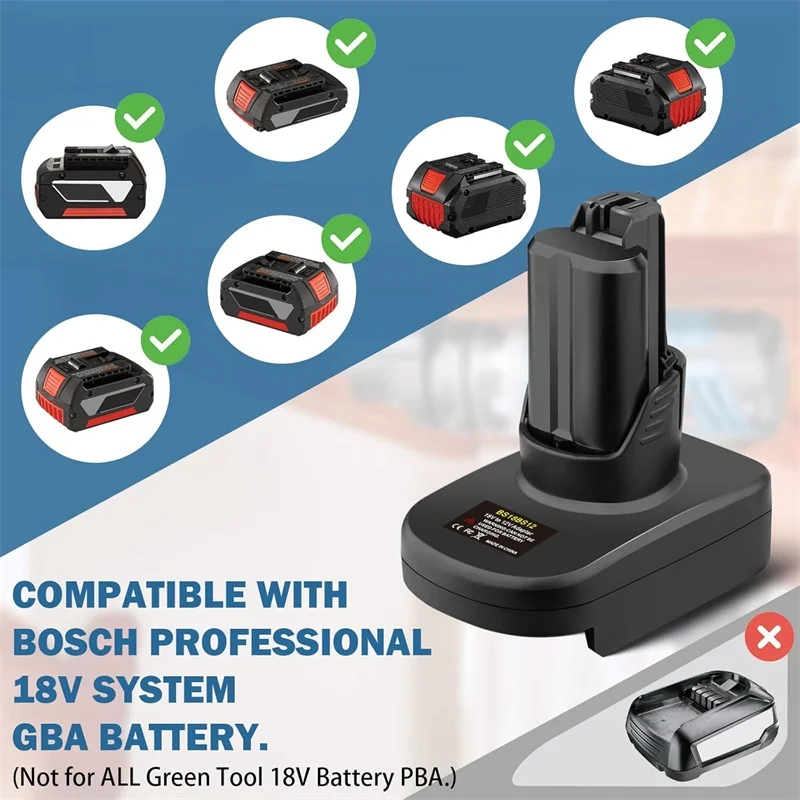 Battery Adapter Converter for Bosch 18V GBA Batteries Convert to