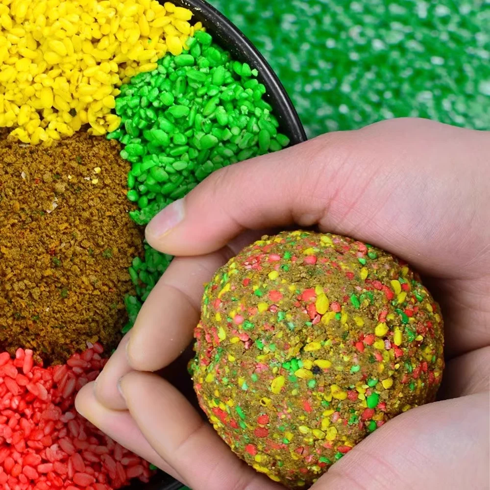 Neue 500G Verbundgeschmack Tricolor natürliche Verarbeitung Nesting Material Moschus Zusatzstoffe Karausche Köder Pellets Karpfen Köder – Detail 4