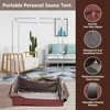 Portable Home Steam Sauna, 3L Steam Engine Sauna Tent, Remote Control, Folding Chair (brown), Full-size Personal Sauna Room 4