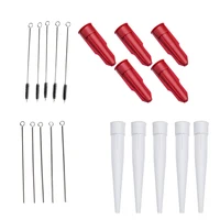 20pcs Tube Silicon Nozzle Cap Cover Plastic Cartridge Tip Re-sealable Replacement Silicone Open Caulking Tubes Hand Tool Parts 1