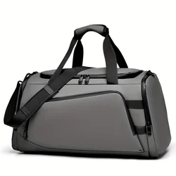 Spacious Multifunctional Travel and Fitness Luggage Bag (Gray)