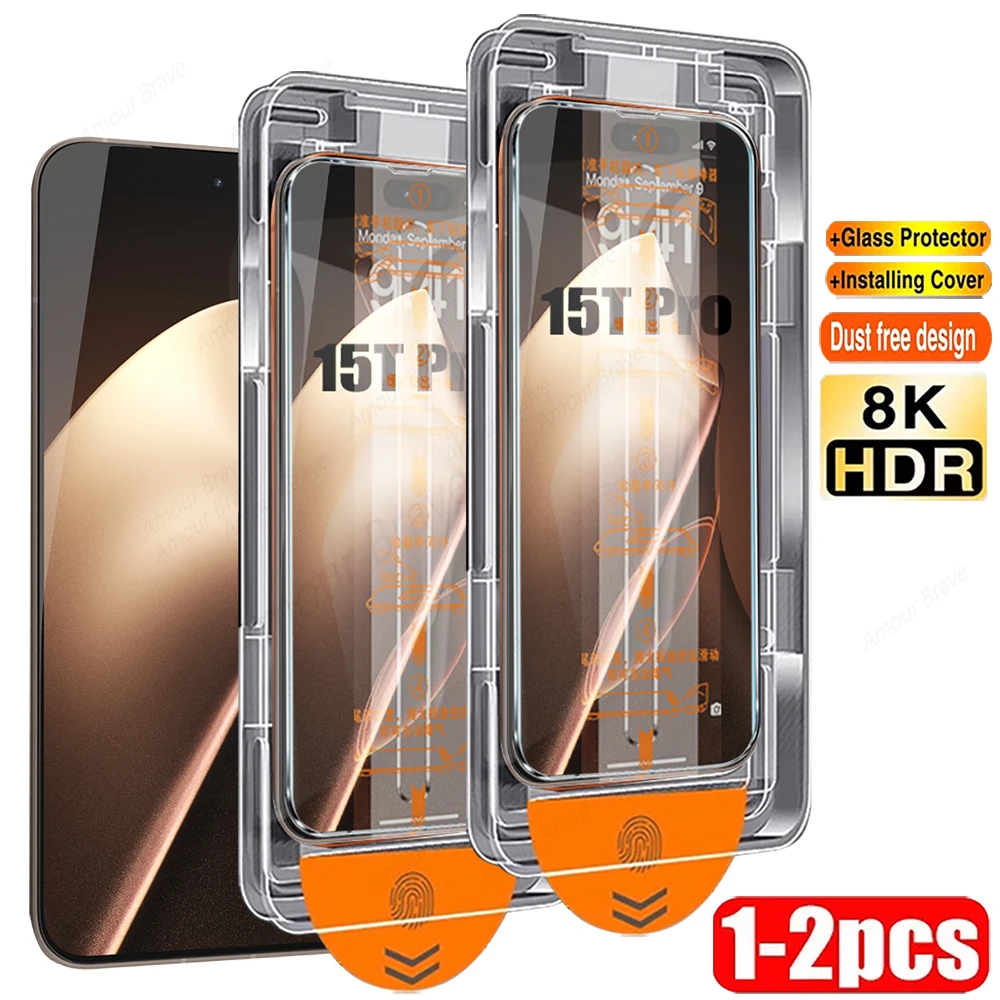 Ultra HD 8K Tempered Glass Screen Protector with Easy Install and Auto-Dust Feature
