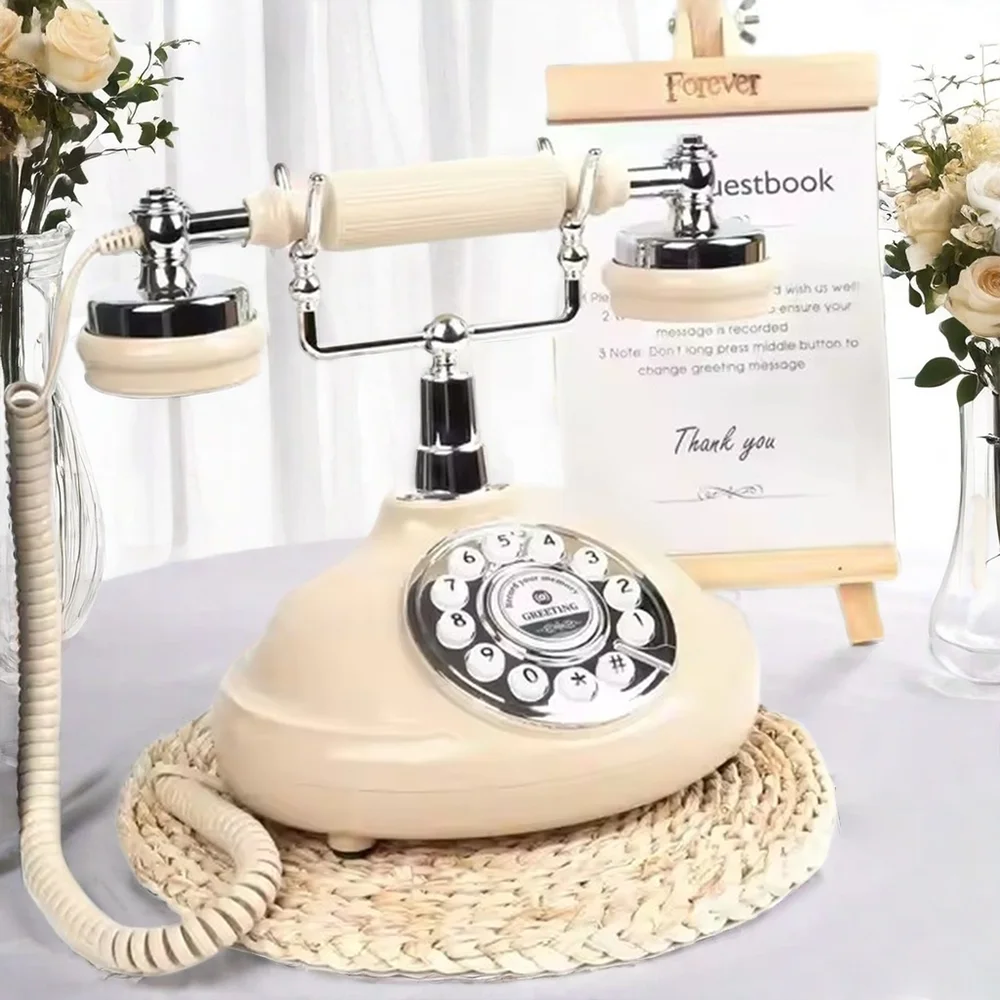 Audio Guest Book Wedding Phone Vintage Style Message Voicemail for Party Birthdays