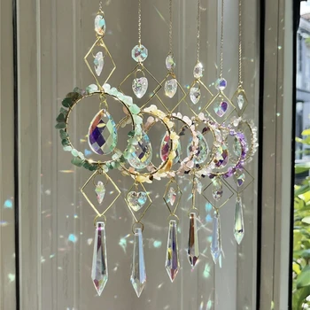 🌈 Crystal Prism Wind Chimes – 40cm Sun Catcher for Home, Garden & Car 1