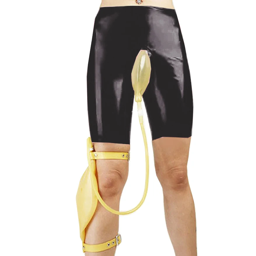 Sexy Rubber Latex Gummi Rubber Men Briefs Underwear with Urine Bag Underpants Handmade Clothing RPM138