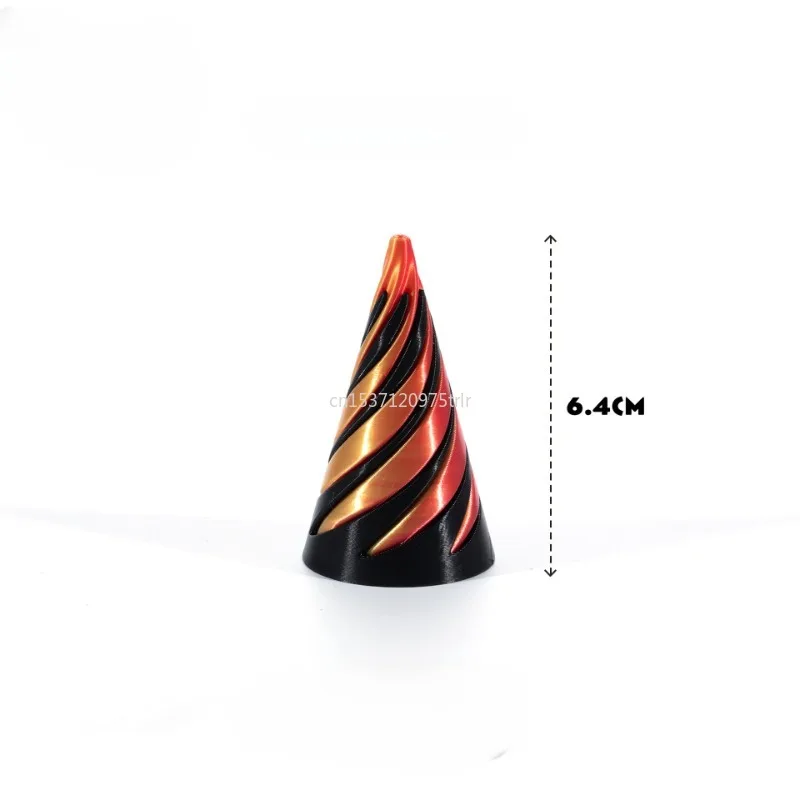 3D Printed Spiral Fidget Toys Decompression Spinning Three-Dimensional Structure Fingertip Dual Color Stress Relief Toy fidget toys anti stress toys mini fingertip toy