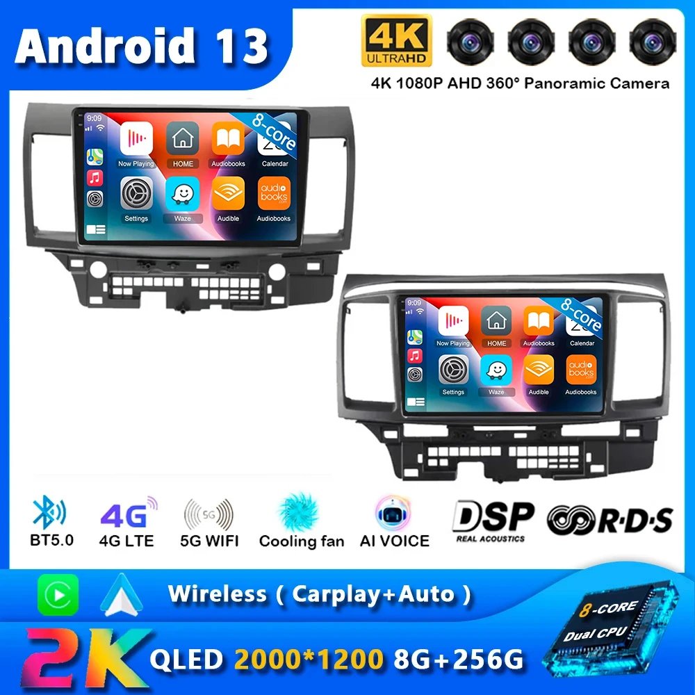 

Android 13 Car Radio For Mitsubishi Lancer Fortis 2007 - 2012 Multimedia Video Player 2 din WIFI Navigation GPS Stereo DVD