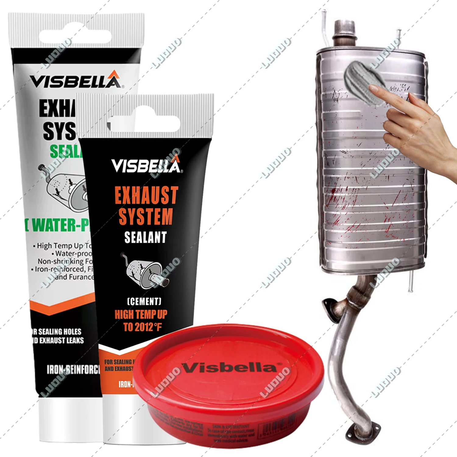 CarExhaustPipeRepairGlueForMotorcycleAutoPipesSilencerSeal