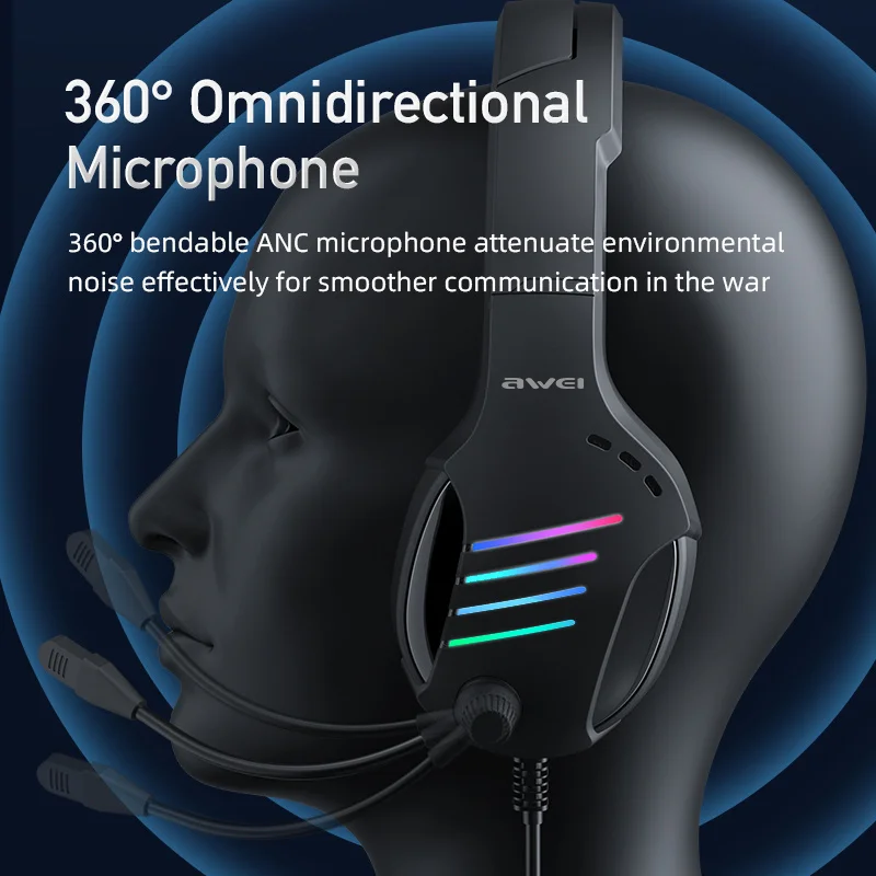 Gaming Headse AWEI GM-5 HIFI Stereo 7.1 Surround Sound Gamer Wired Headphone With Microphone 3.5mm USB For PC Computer Laptop - AliExpress
