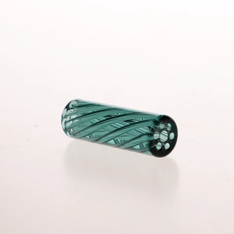 7 Holes Screw Lake Green Color Glass Filter Tips/Glass Filter Tip Glass Smoking Accessories 5Pcs/Box