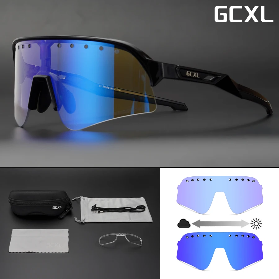 GCXL Bicycle Glasses Sunglasses Sports Road Cycling Outdoor Glasses Rowing Multi Color Night Riding Safety UV400 cycling glasses sports sunglasses