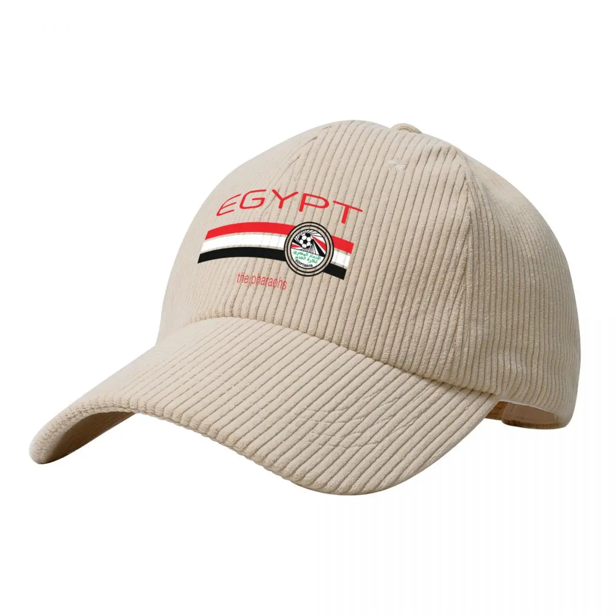 

Football - Egypt (Away White) Corduroy Baseball Cap Military Cap Man Horse Hat Big Size Hat For Women 2024 Men's