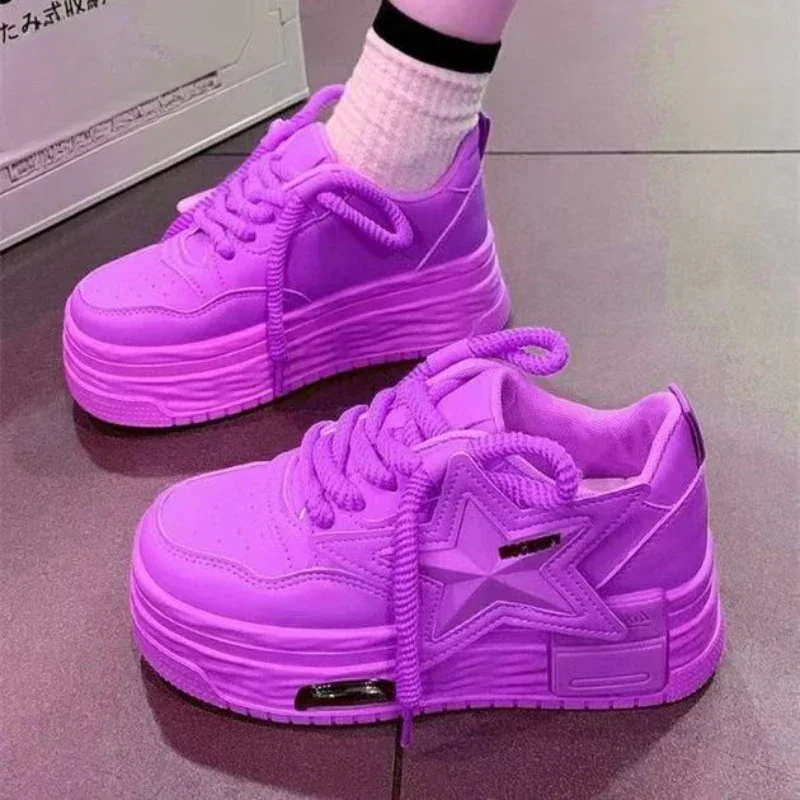 Pink Sneakers for Women Platform Casual Shoes Fashion Designer Non Slip Vulcanize Shoes Women New Outdoors Chunky Walking Shoes 3