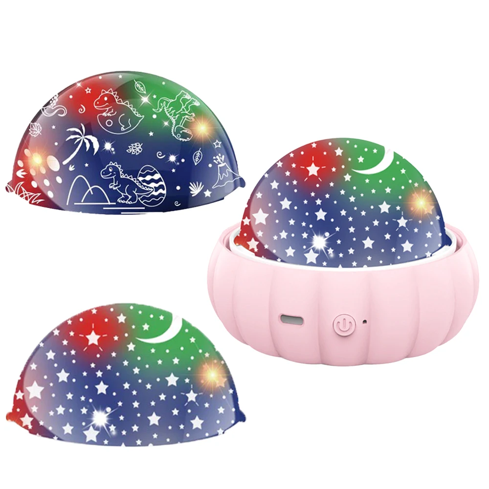 מקרן אור לילה לתינוק 3 ב-1 שמיים מבריקים דינוזואר סיבוב 360 מעלות מקרן אורות לתינוקות לחדר התינוקות תקרה קיר עיצוב
