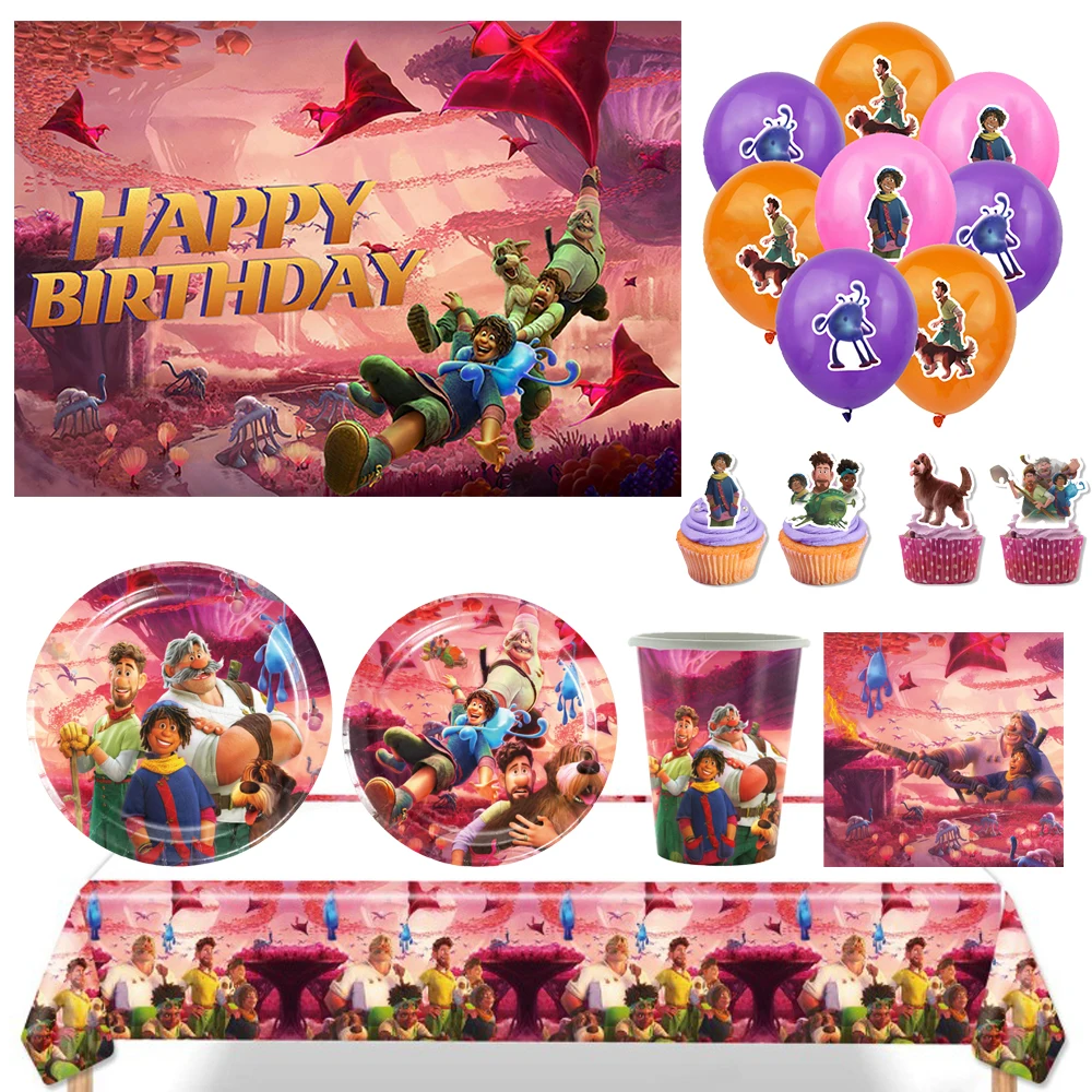 

Disney Cartoon Strange World Themed Happy Birthday Party Decoration Disposable Tableware Balloon Banner Baby Shower Girl Gift