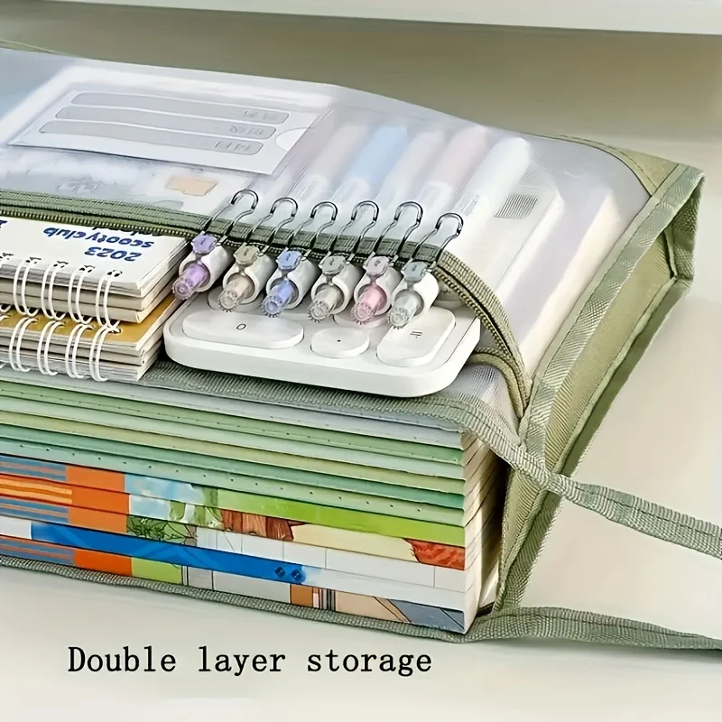 5 Color Mesh Zipper Pouch Bags, 10pcs A4 Double-Layer Nylon Puzzle Building Block Sets Toy Storage & Organization, Breathable See Through Zipper Pouch With Handle Pocket For School Office Games