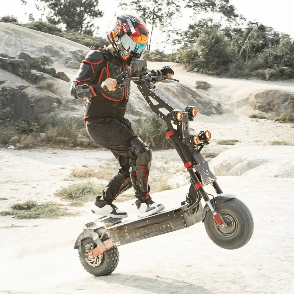 Electric Scooter OBARTER X7 8000W 14inch Fat Tire Dual Motor Removeable Battery E Scooter