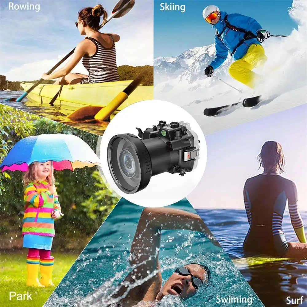 Seafrogs 40M/130FT Underwater Camera Housing For Canon EOS R6 II with Flat Port