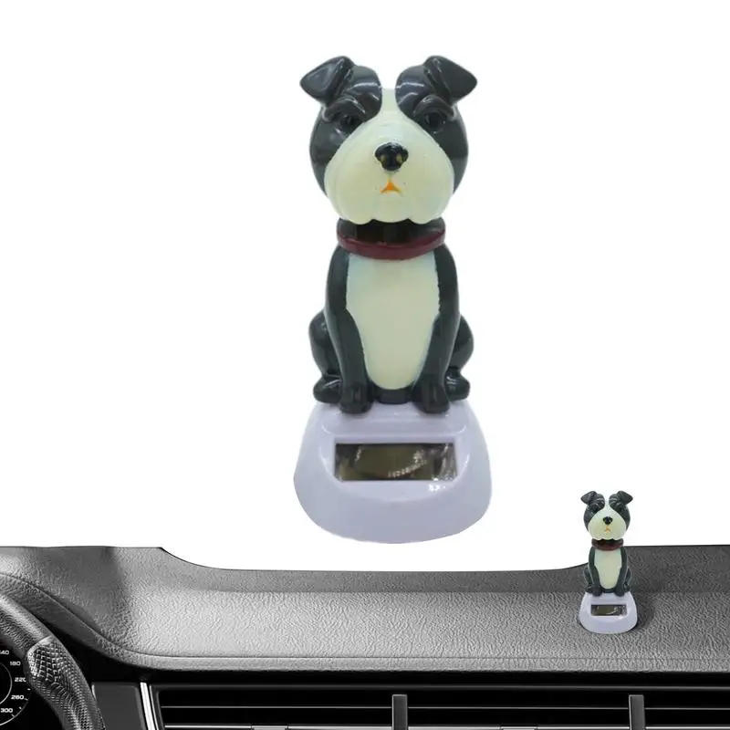 DogBobbleheadsForCarDashboardSolarPoweredCarDashToysStanding
