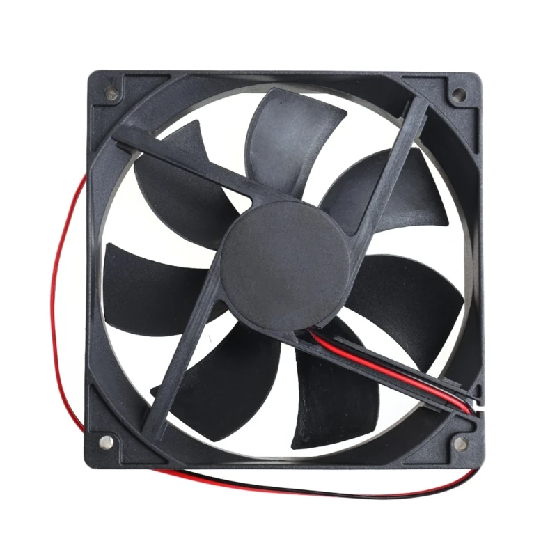 브러시리스 팬용 12cm 120mm 12V 0.25A 2 라인 2핀 커넥터 고속 서버 컴퓨터 섀시 전원 냉각 팬
