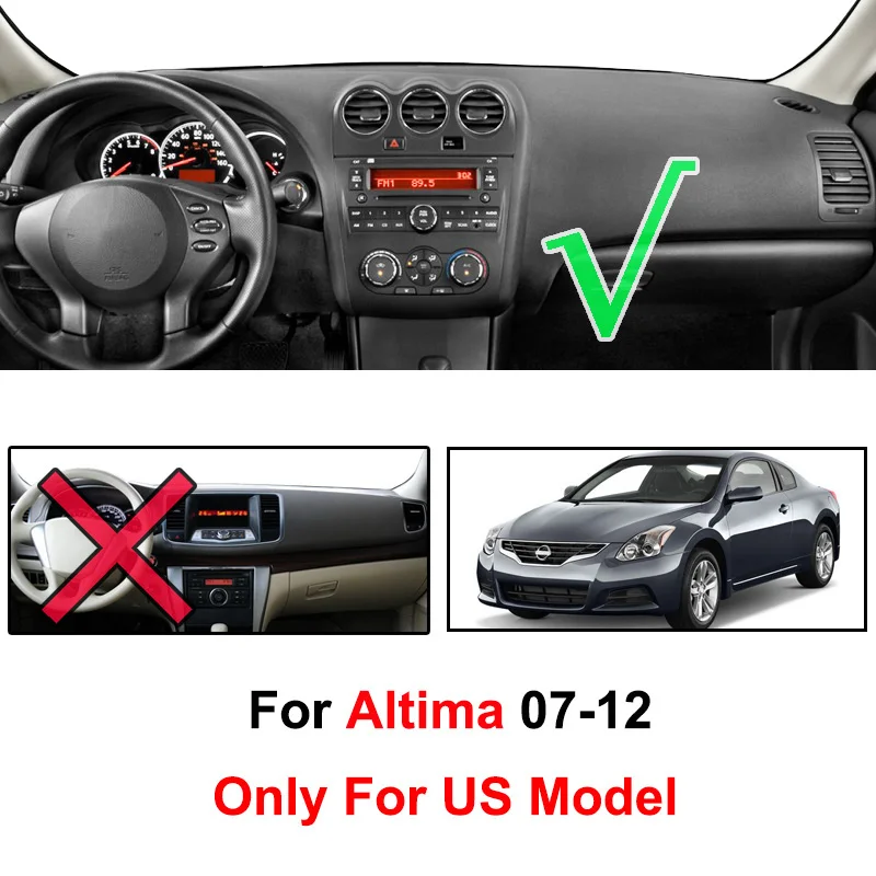 OEMASSIVE Dashboard Cover Dashmat Dash Mat Sun Shade Dash Board Cover Carpet For Nissan Altima 2007 2008 2009 2010 2011 2012