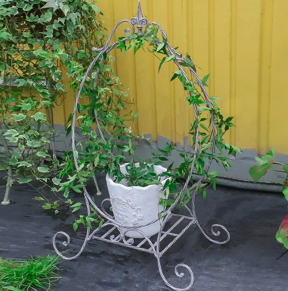 

Floor Vintage Retro Garden Decoration Metal Flower Stand for Climbing Plants