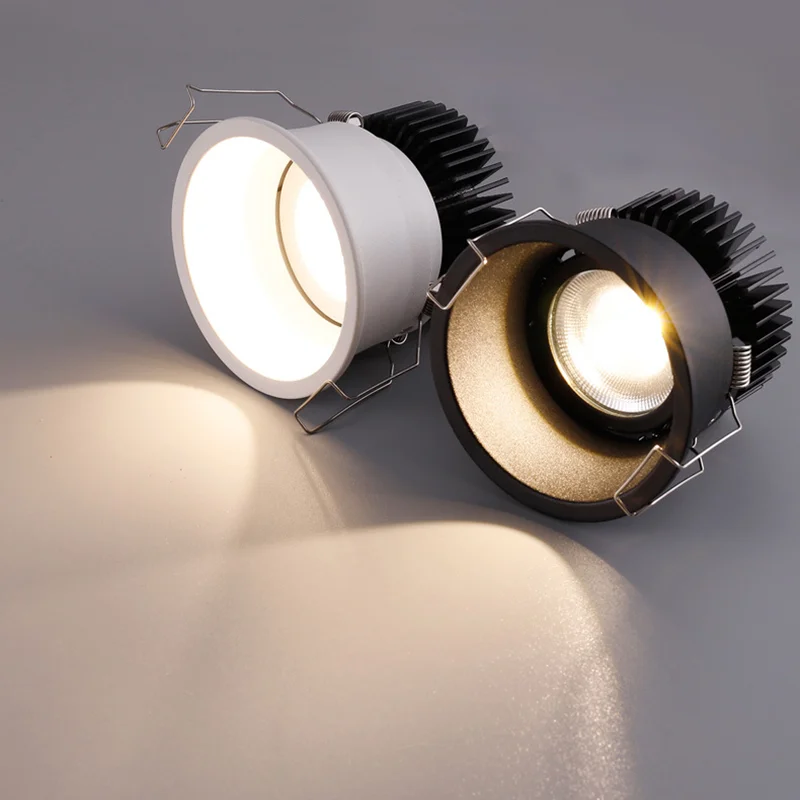 LED 눈부심 방지 스포트라이트, 거실 침실 배경 벽 세척 조명, COB 조명, 메인 라이트 없음, 7W9W12W15W, 임베디드 홈