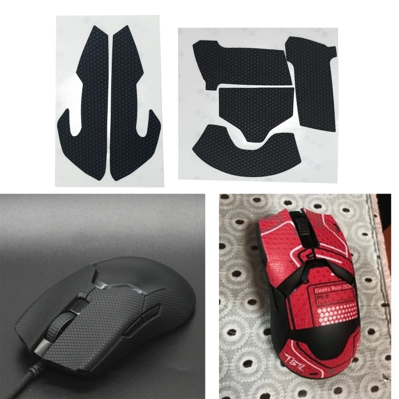 Mouse Skin Mouse Side Pads Left Right Button Stickers razer Viper Ultimate Mice Curved Edges Silicone Grip 1 Set