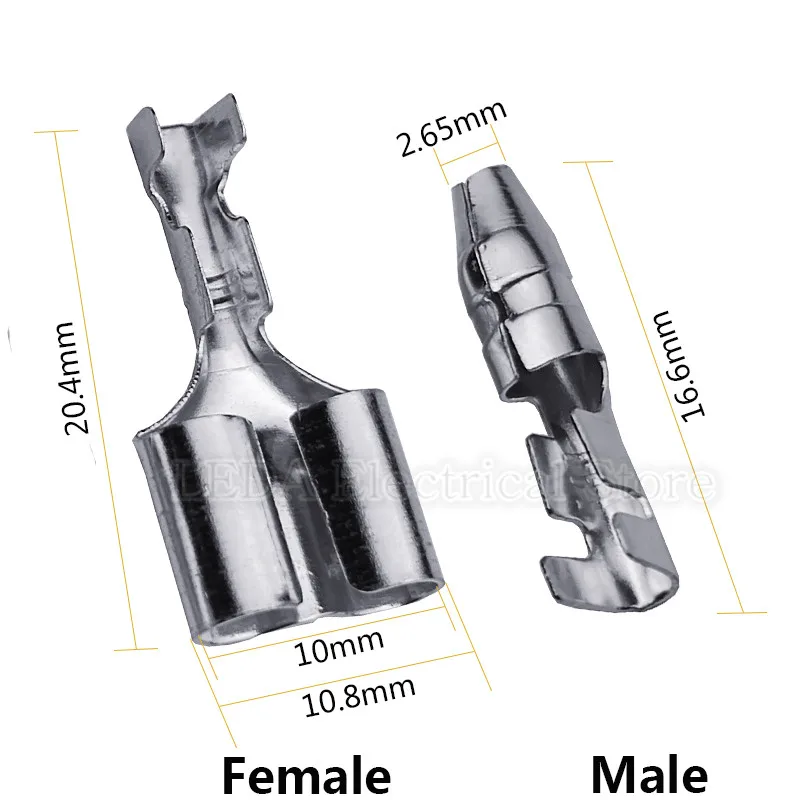 thumbnail image 2 of 50 Sets 4mm Bullet Crimp Terminal Wire Connectors Male Female Socket W 2 of 14