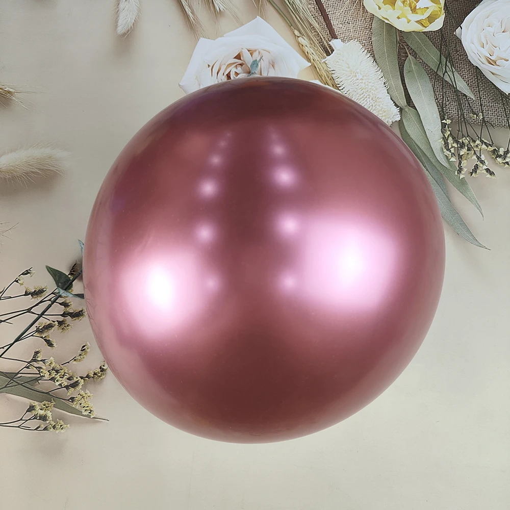 Nuevo globo de látex metálico brillante, globo de cromo dorado y plateado, decoración para fiestas de cumpleaños, bodas, regalos para el baño de bebés, arcos de globos