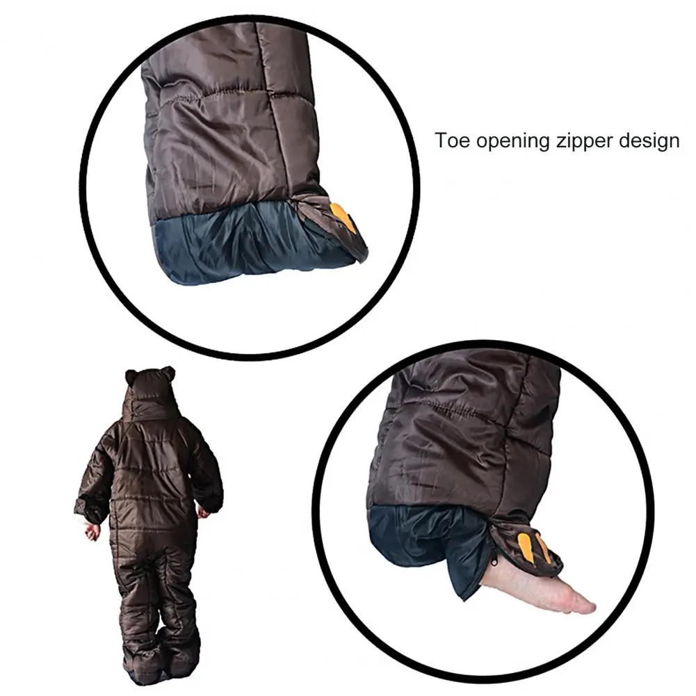 Alien Sleeping Bag Waterproof Camping Sleeping Bag Toe Opening Sleeping  Universal Wearable Full Body Sleeping Bag