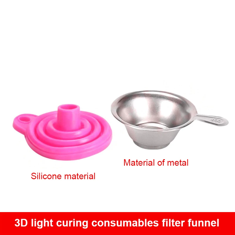 1 Set of 3d Printing Photosensitive Resin Filter Funnel Small Telescopic Conical Kitchen Liquid Dispenser 2pcs kitchen silicone heat insulation anti hot gloves cotton thickening printing high temperature oven baking microwave gloves