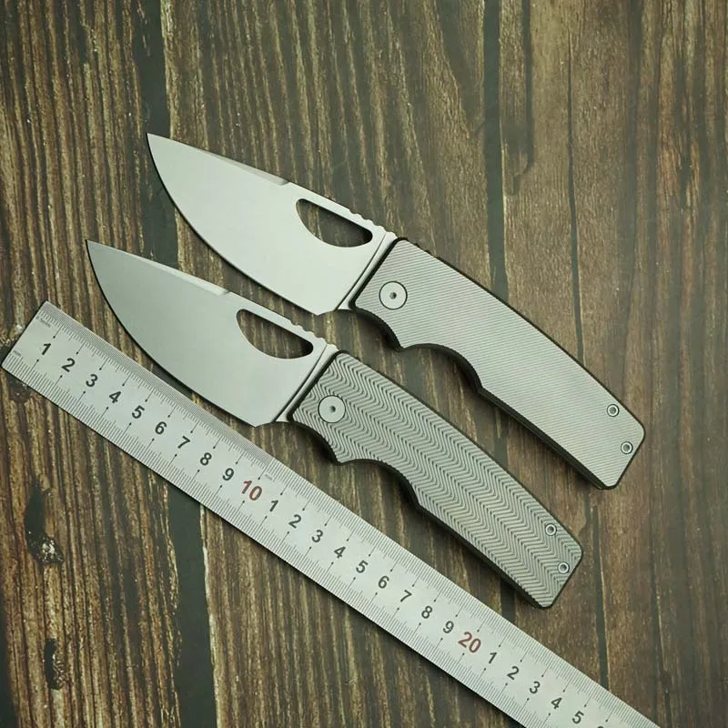 LEMIFSHE New OZ Rosie XL Folding Knife 60+HRC 154CM Blade Titanium