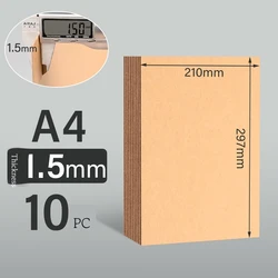 Premium Thicker Kraft Paper for DIY Card Making and Crafting (Kraft A4 1.5mm 10Pcs)