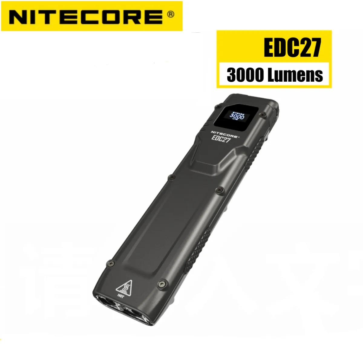 NITECORE EDC27 Flashlight 3000Lumens USB-C Rechargeable Tactical Bright Mini Torch Keychain Light EDC Built in Li-ion Battery
