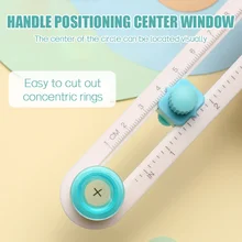  Round Cutting Knife DIY Compass Circle Cutter 360 Adjustable  Scrapbooking Cutters Circular Paper Scrapbooking Cards Cutters 