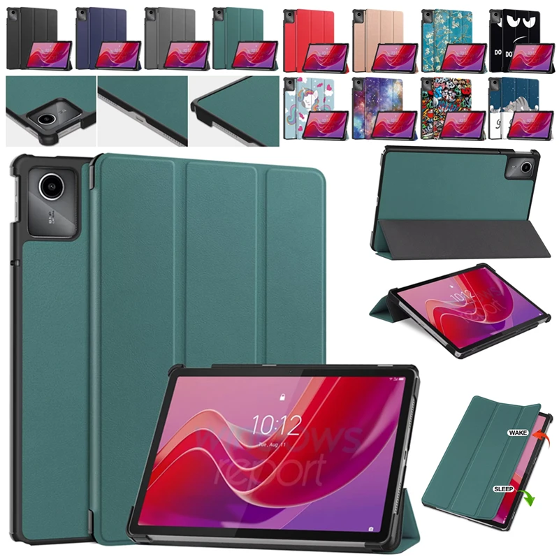 

For Lenovo Tab M11 TB-330FU Coloured Drawing Flip Case Xiaoxin Pad11 2024 TB-331FC Ultra-thin Shockproof Fold Stand Tablet Cover