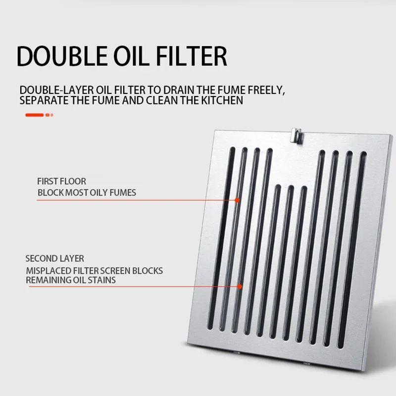230W Mini Side Suction Range Hood Stainless Steel Panel Hanging Household Ventilator 400mm Kitchen Exhaust Cooker Hoods 220V