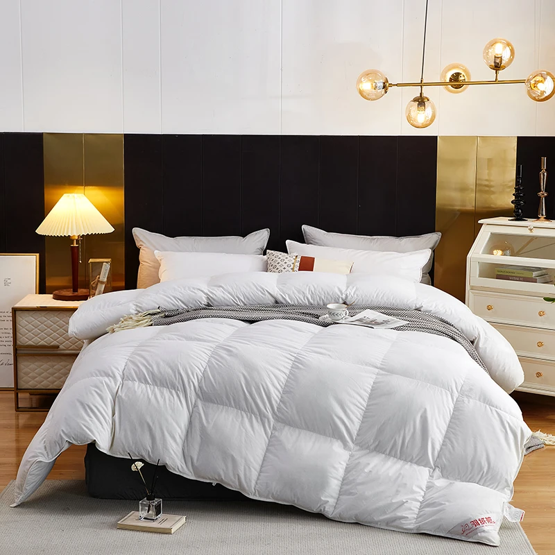 

100% Goose Down Winter Warm Quilts Duvet Insert Blanket Filler 220*240 Heavy Goose Down Comforter King Queen Twin Size