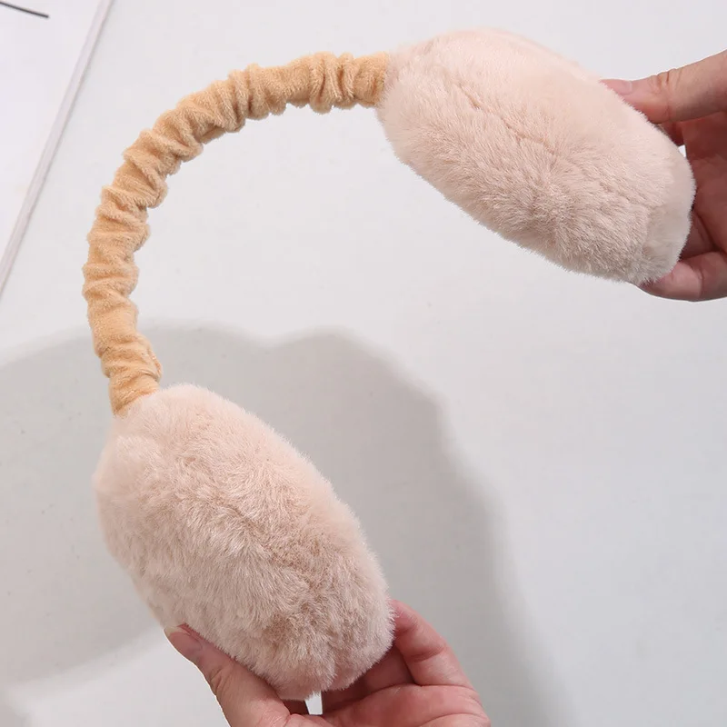 Hot selling Winter Plush Earmuffs for Women's Kids Outdoor Thicken Warm Cold Proof Soft Fluffy Cute Faux Fur Folding Earflap