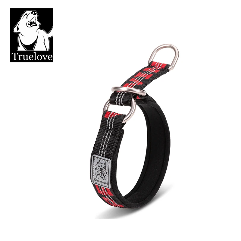 Pet Reflective Collar Nylon Neoprene Padded Half Choke Training Lightweight Washable Sports YC1852 Dog Collar