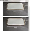 Metal Glass Mirror Storage Tray Gold Oval Dotted Fruit Plate Small Items Jewelry Display Tray Mirror 45*30cm/35*20cm 6